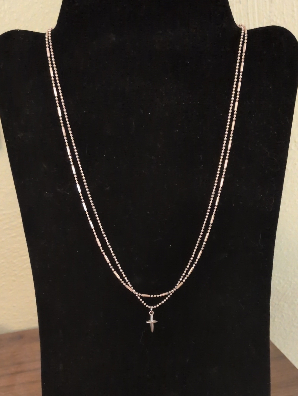 Delicate Double-Layer Cross Necklace